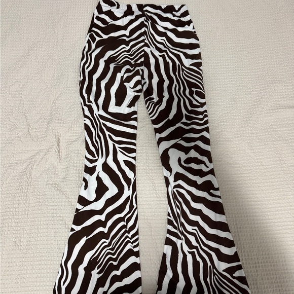 Urban Renewal Brown and White Zebra Flare Pants - Picture 6 of 6